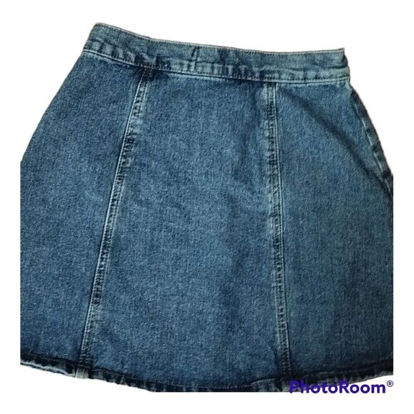 BDG Urban Outfitters Button Front Denim Jean Mini Skirt Sz XS - Picture 4 of 5